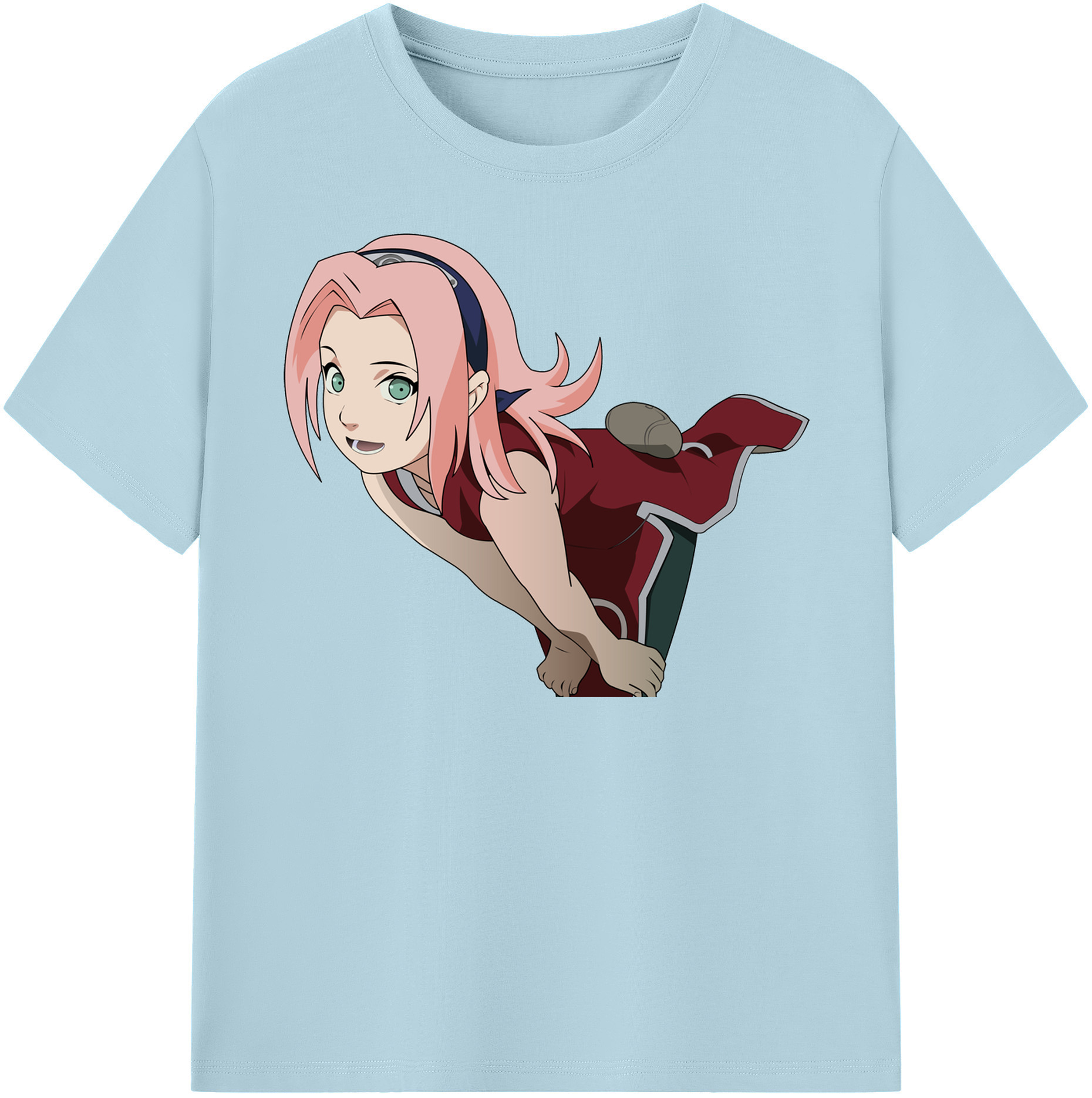（画像用） NARUTO -ナルト- 春野サクラ Haruno Sakura 綿100％半袖Tシャツ（フロントプリント）